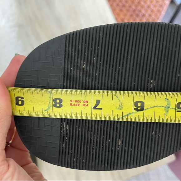 SOLD-Vintage Y2K chunky platform square toe Nine West camel leather boots - Picture 5 of 16